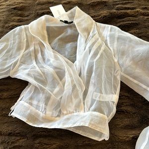 Lurelly silk sheer blouse